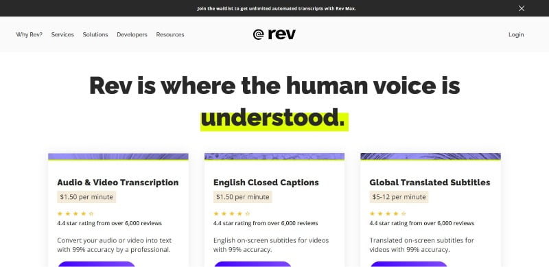 REV - Youtube Marketing - Transcription Software for Audio and Video to Text