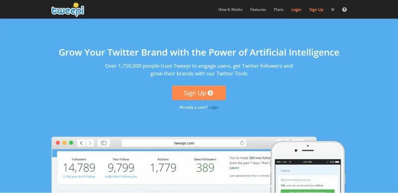 Tweepi - Twitter Marketing - Following & Unfollowing