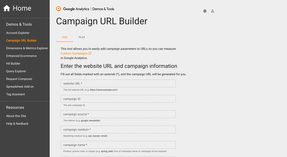 Campaign URL Builder