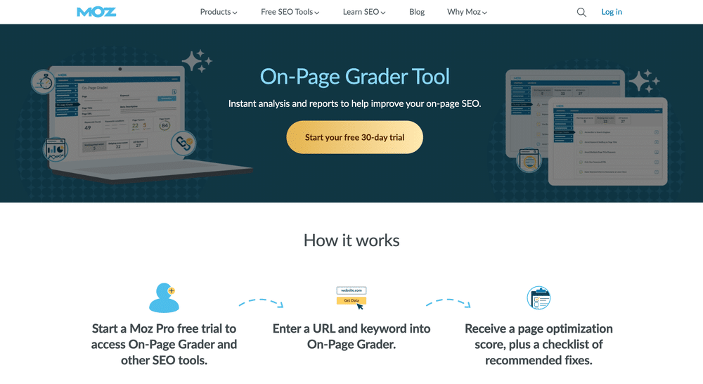 MOZ On Page Grader