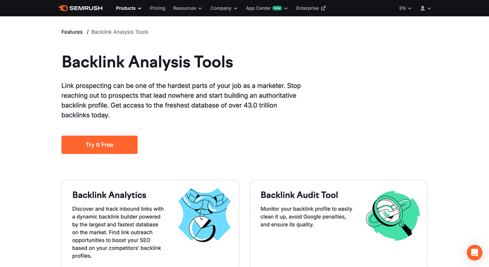 SEMRush Backlink Analysis Tools