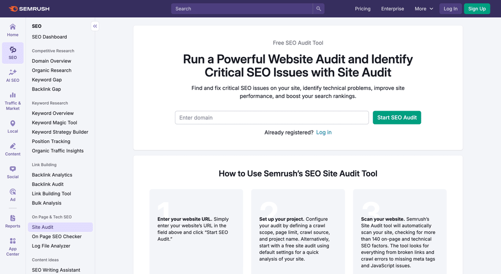 SEMRush Site Audit