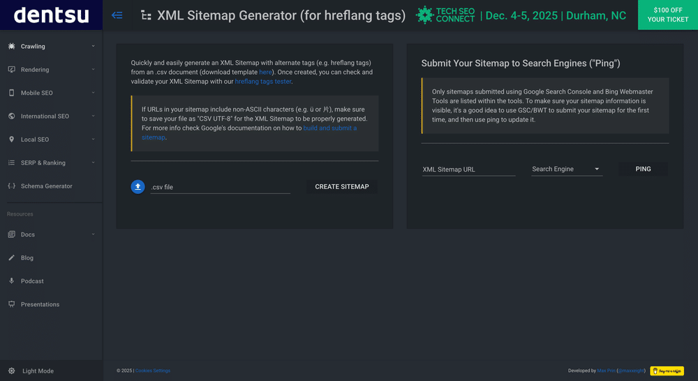 Technical SEO XML Sitemap Generator