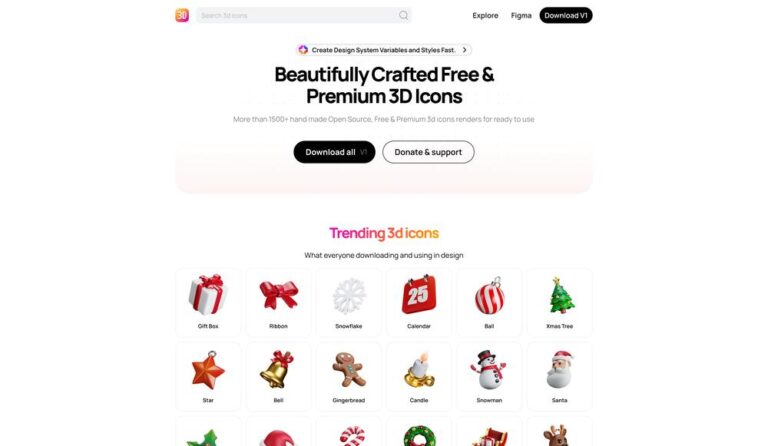 3D Icons: Free Library for Designers and Developers